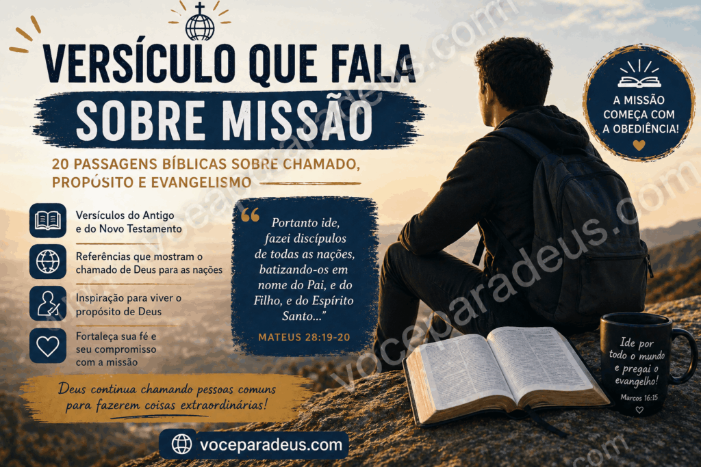 Versículo que fala sobre missão Versículo que fala sobre missão